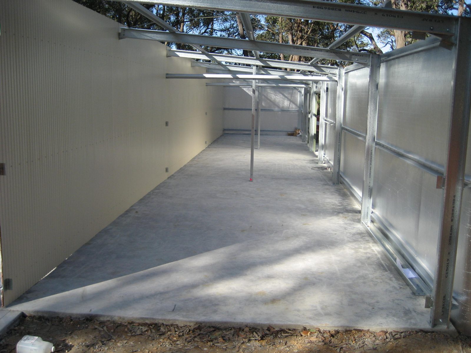 Steel frame of the new Shed building under construction